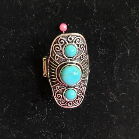 Paparazzi Fashion Fix 4pc Set - Simply Santa Fe 💙 Turquoise and Silver - Picture 5 of 10